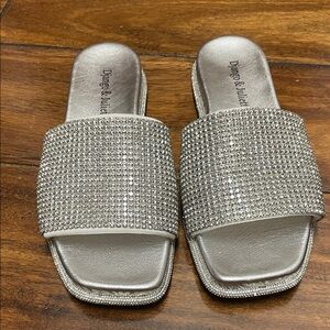 Silver Crystal Embellished Sandals